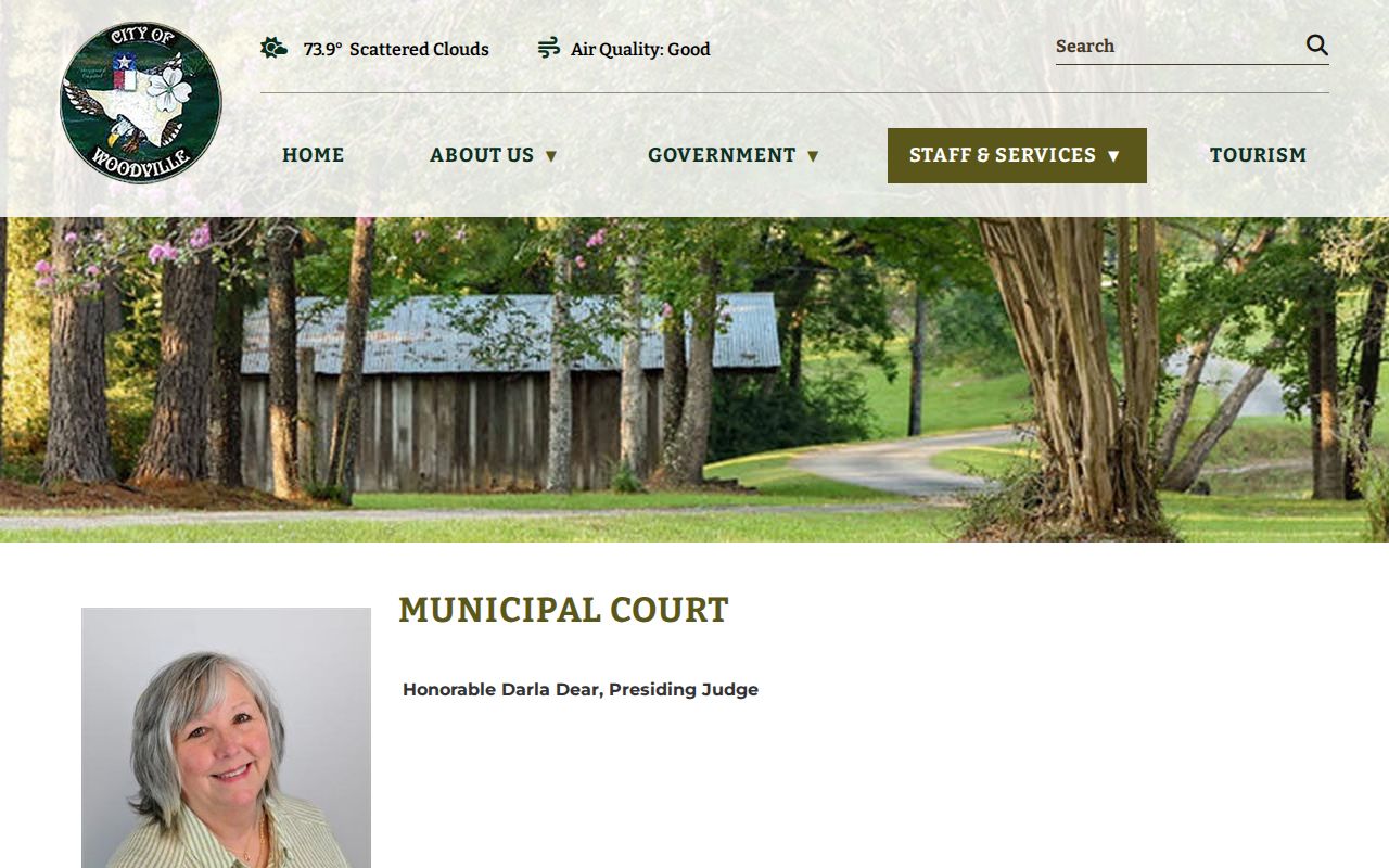Woodville court records municipal court contact and forms
