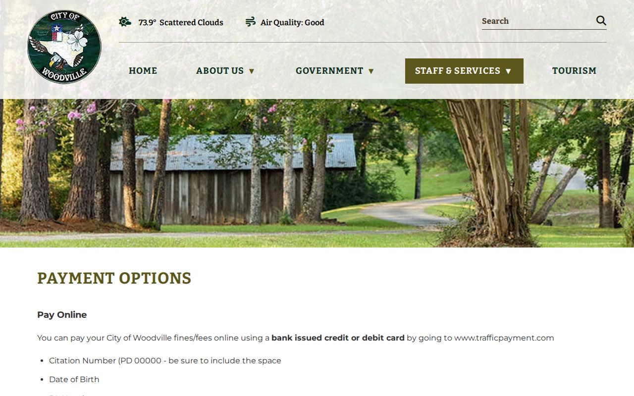 Woodville court records payment form and plan limits